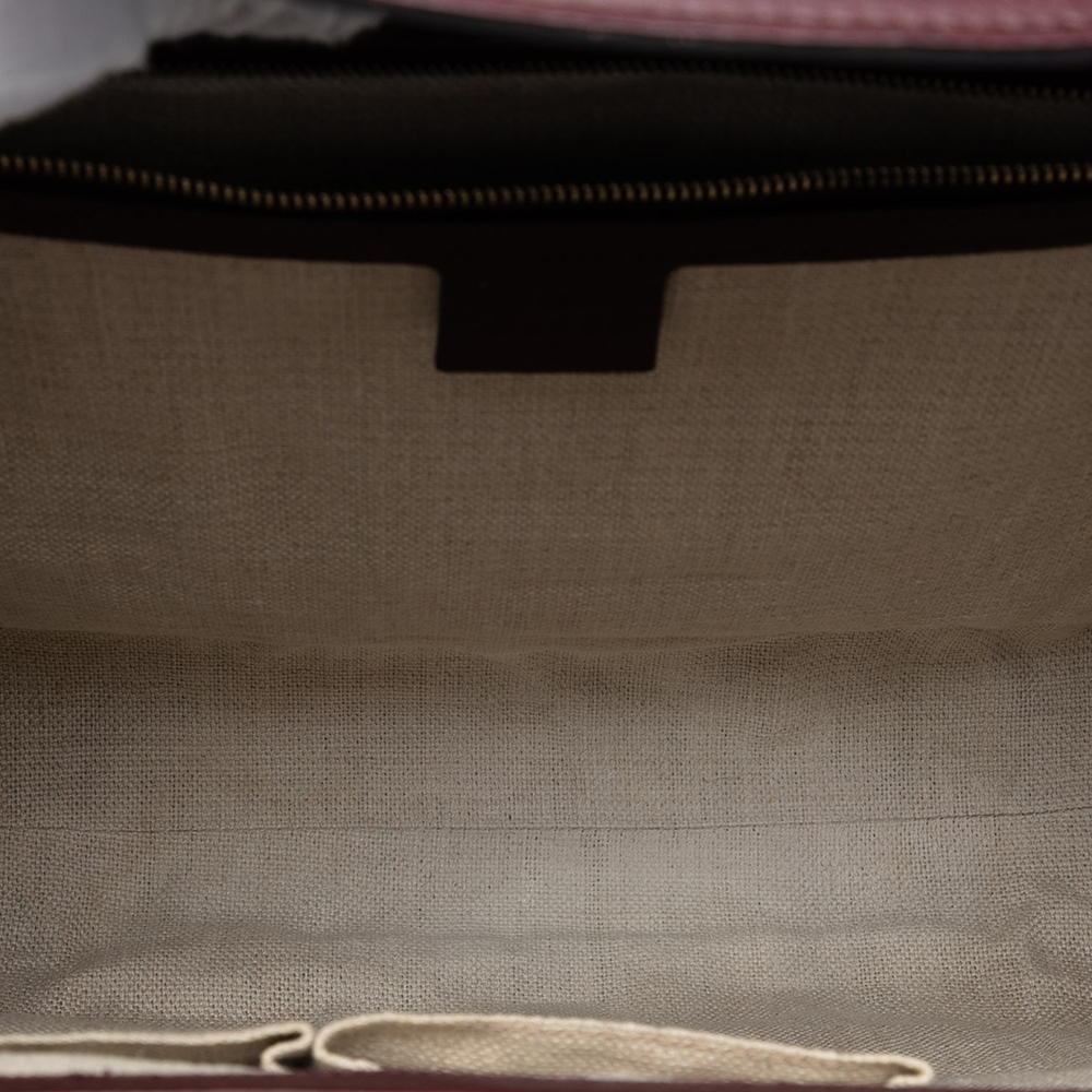 Pre-Loved Gucci Large Leather Bamboo Bullet Tote - Picture 4 of 7